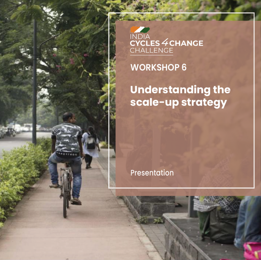 Understanding the scale-up strategy – W6