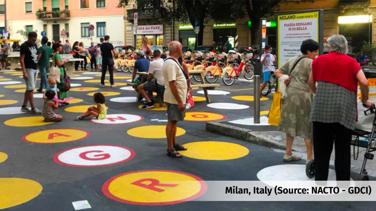 Convert parking spaces to pop-up parks
