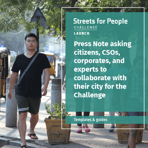 Press Note asking citizens, CSOs, corporates, and experts to collaborate with their city for the Challenge
